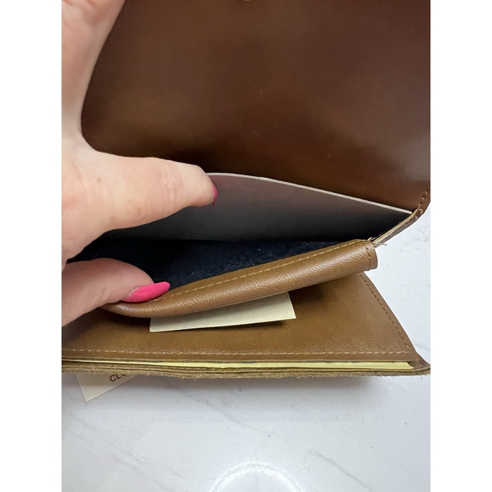 Vintage 1970s Suede Leather Wallet Clutch Made in Hong Kong NOS - Picture 6 of 15